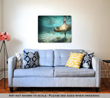 Metal Panel Print, Sea Lion Swimming Underwater In Ocean