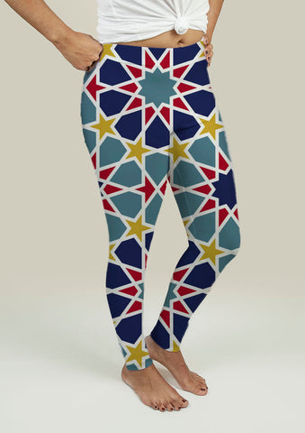 Leggings with Arabesque Pattern