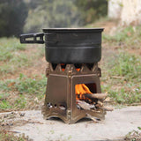Portable Folding Wood Stove Lightweight (Backpacking, Camping, Survival)