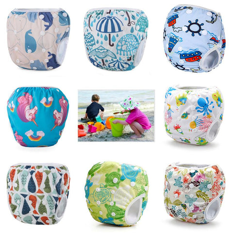 Baby Reusable Washable And Adjustable One Size Cloth Swimming Diaper for Eco-Friendly Baby Shower Gifts & Swimming Lessons