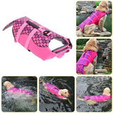 Mermaid/ Shark Dog Life Vest - Easy Handle for Easy Rescue