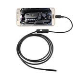 Waterproof HD 5M/7mm Endoscope Lens Mini USB Inspection Camera with 6 LED Lights Borescope for Android Smartphone/PC/
