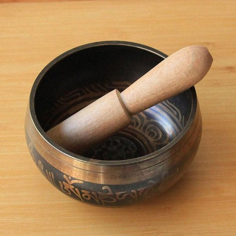 Handmade Singing Bowl - Om Mani Padme Hum - Healing & Meditation