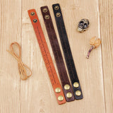 EDC Leather Ruler Bracelet