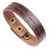 EDC Leather Ruler Bracelet