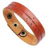 EDC Leather Ruler Bracelet